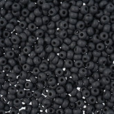 8/0 Preciosa Permalux Seed Beads Dyed Chalk Grey Matte, 23g Vial